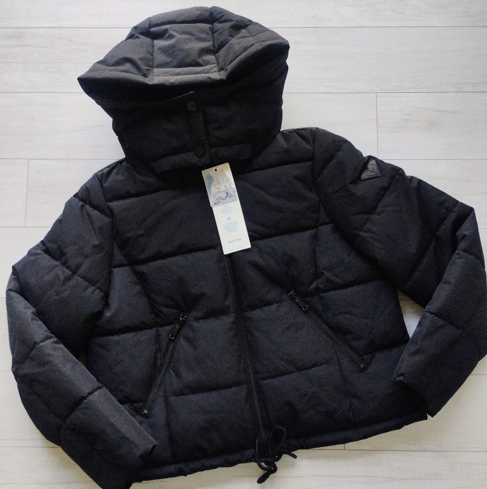 ROXY NEW Ellie Short Crop Puffer Jacket